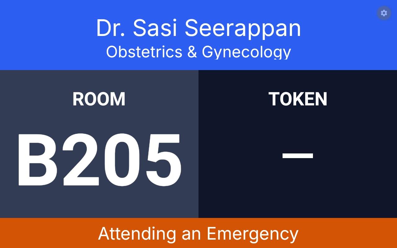 ADK Hospital doctors room token display — screenshot 3 of 4