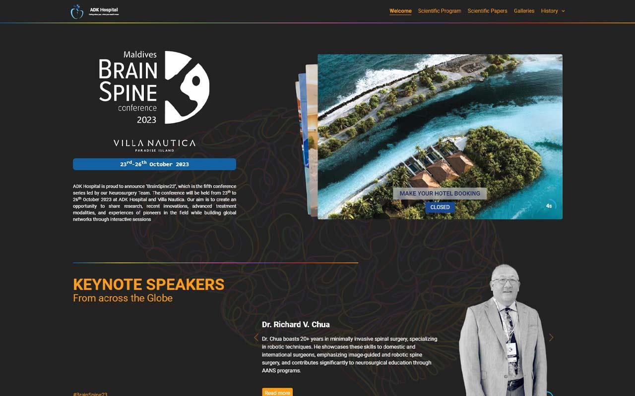 Brain & Spine conference 2023 website — screenshot 1 of 5