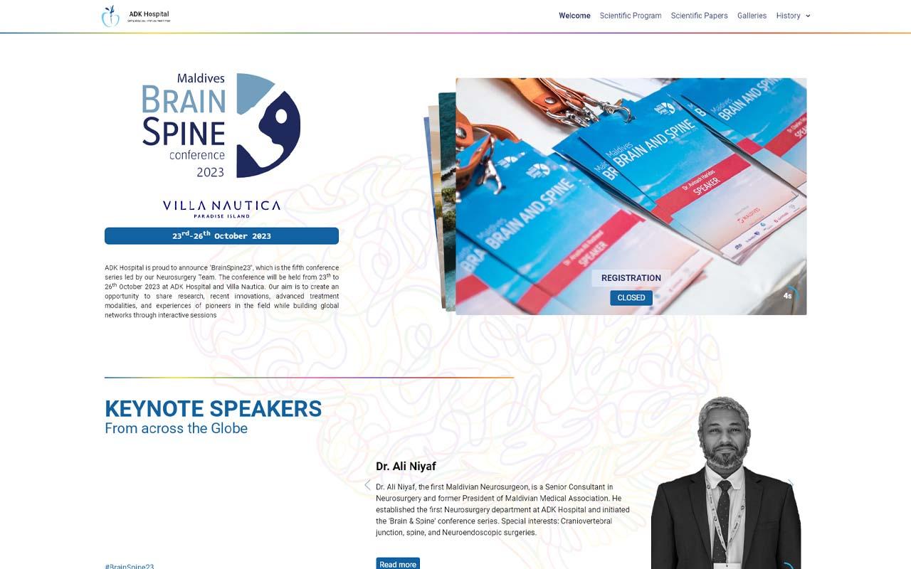Brain & Spine conference 2023 website — screenshot 2 of 5